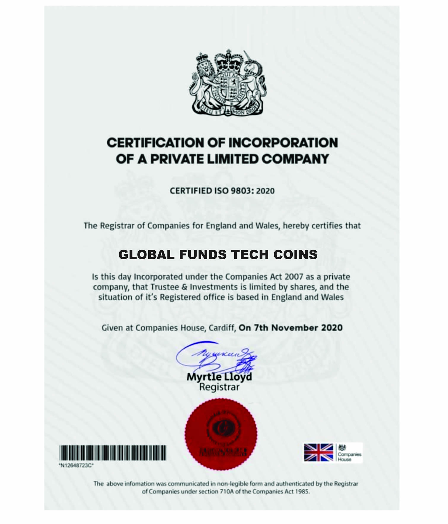 certificate